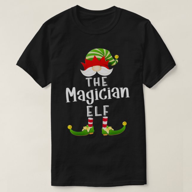 Magician Elf-gruppen Jul Funny Pajama Party T Shirt (Design framsida)