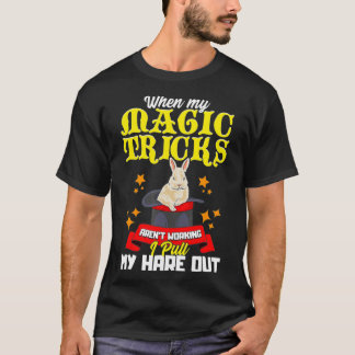 Magician hat och bunny Funny Gift T Shirt