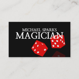 Magician, kasino, Poker, återförsäljare, underhåll Visitkort