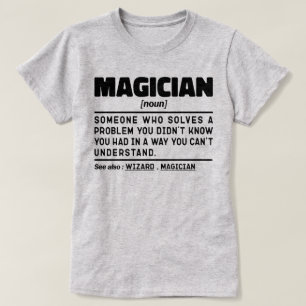Magician Noun Definition Magic Älskare Specialist T Shirt