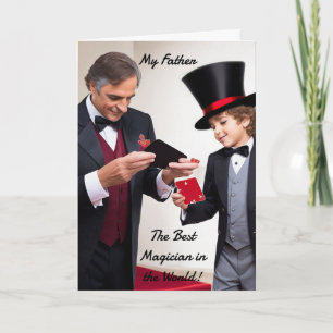 Magician Pappa and Son (2) - Fars dag Helgkort