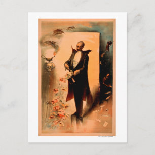 Magician Pulling Ro ut ur Hat Poster Vykort