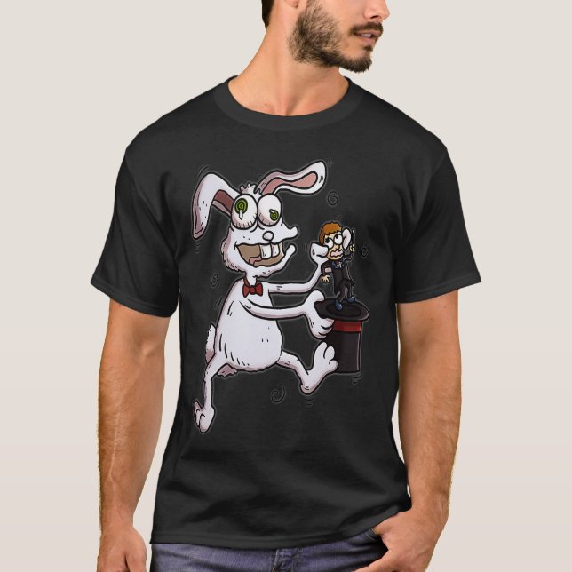 Magician Rabbit-hatt T Shirt (Framsida)
