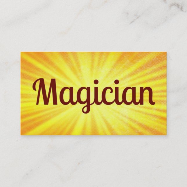Magician Sunshine Affärskort Visitkort (Framsida)