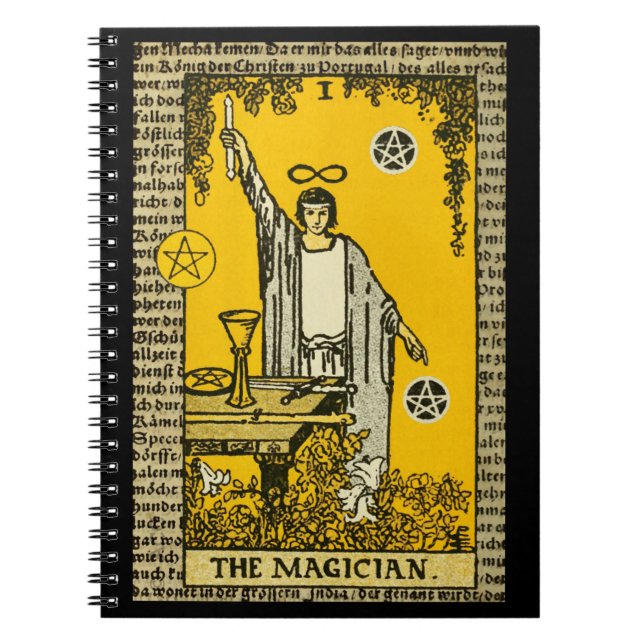 Magician Tarot Anteckningsbok Med Spiral (Framsidan)