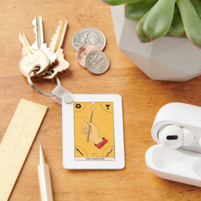 Magician tarot card infinare fyra inslag nyckelring (Skrivbord)