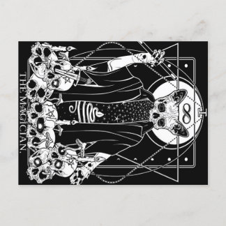 Magician Tarot Card |Konstruktion av akut katt Helg Vykort