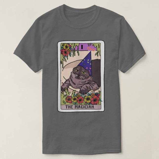 Magician Tarot Card Lover-guidemärket T Shirt (Design framsida)