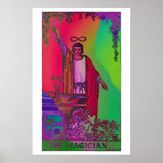Magician Tarot Card Psychedelic Poster
