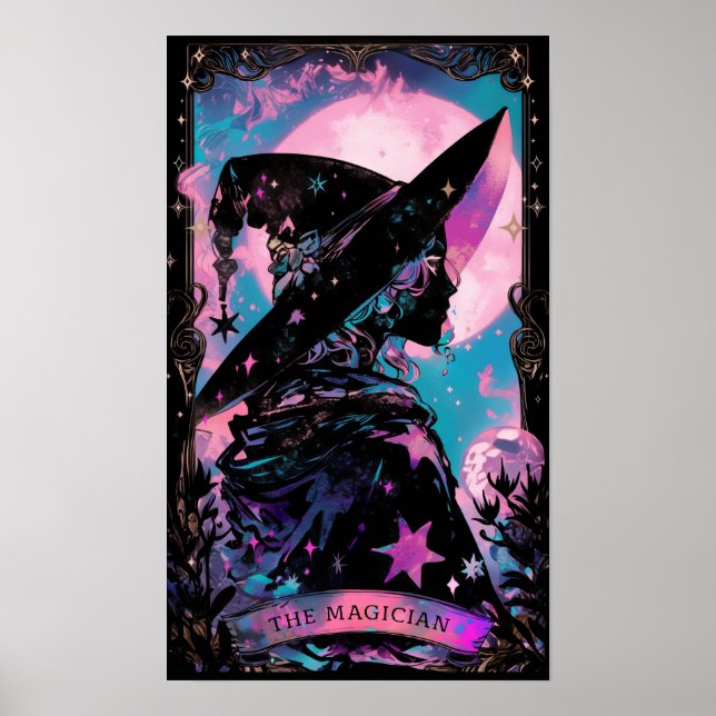 Magician Tarot Card Witchy Poster (Framsidan)