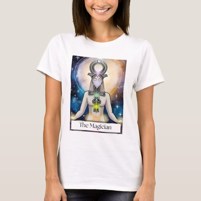 "Magician" Tarot Inspired Redesign T Shirt (Framsida)