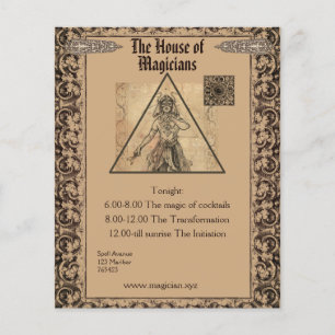 Magician Tarot-kortkonst som kan anpassas Flygblad