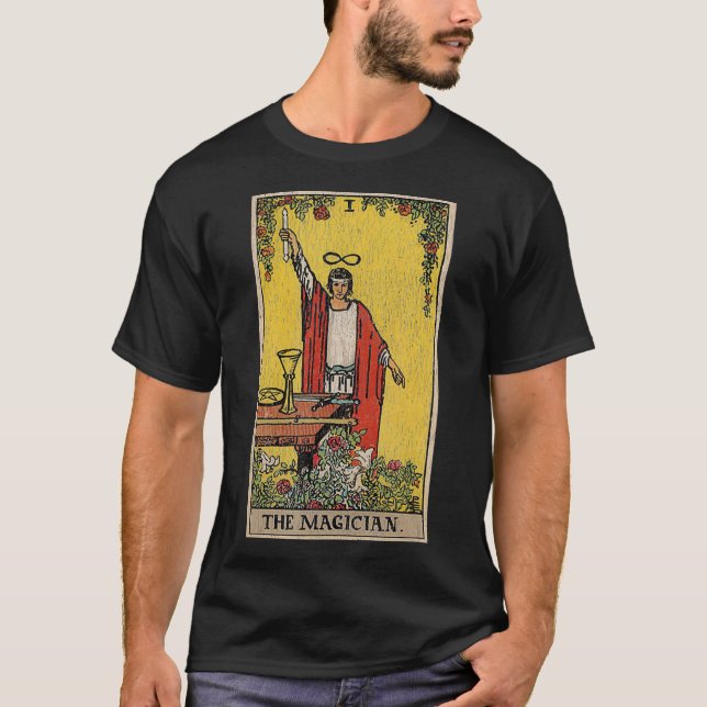 Magician Tarot Occult Divination Psychic Gift Tee (Framsida)