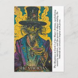 Magician Tarot Vintage Mystisk Stora Arkanen Vykort