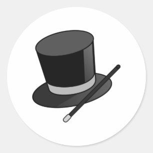 Magician Trollspö och Hat Runt Klistermärke
