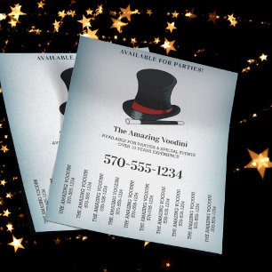 Magicians Hat and Magic Trollspö Flyer Tear Off St