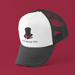 Magicians Hat and Magic Trollspö Personlig Keps<br><div class="desc">Lägg till ett namn- eller ett anpassningsbar-meddelande om du vill skapa en personlig som är perfekt för trollkarlar oavsett ålder. Den här lastbilschaufförens hatt i svart och rött och ett magiskt trollspö i svartvitt med namn under stilen.</div>
