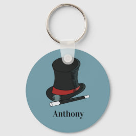 Magicians Hat and Magic Trollspö Personlig Nyckelring