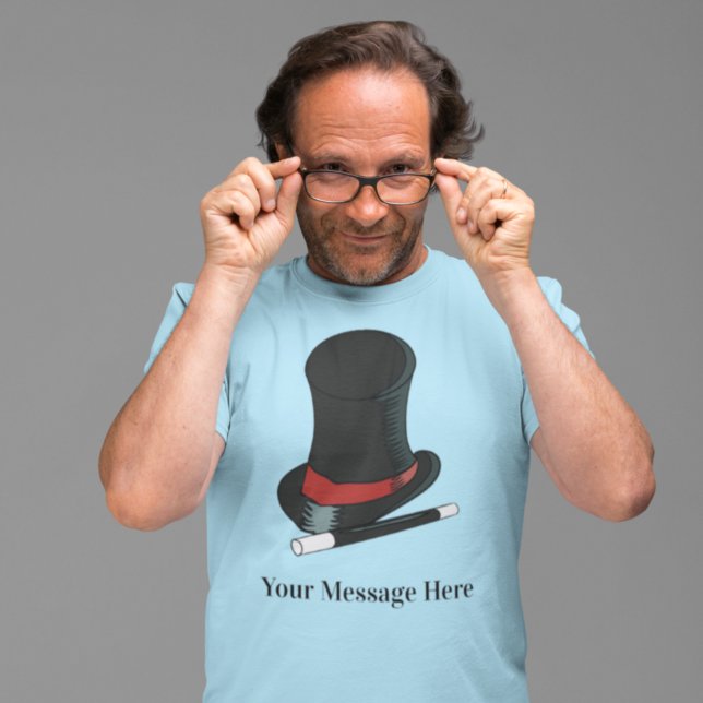 Magicians Hat and Magic Trollspö Personlig T Shirt (Skapare uppladdad)