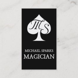 Magicianska svartvitt visitkort