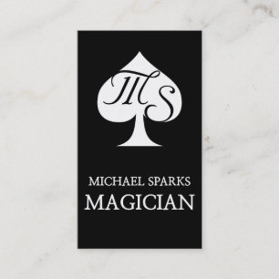 Magicianska svartvitt visitkort