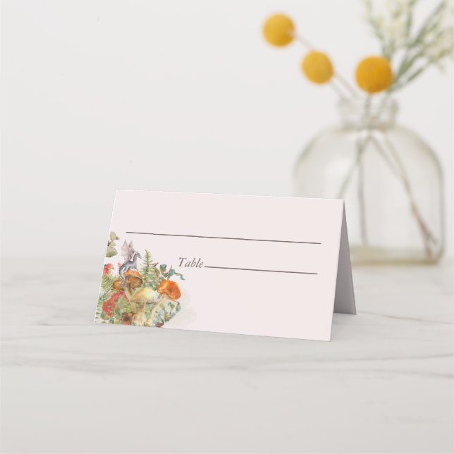 Magick Mushroom and Dragons Place Cards Placeringskort (Framsida)