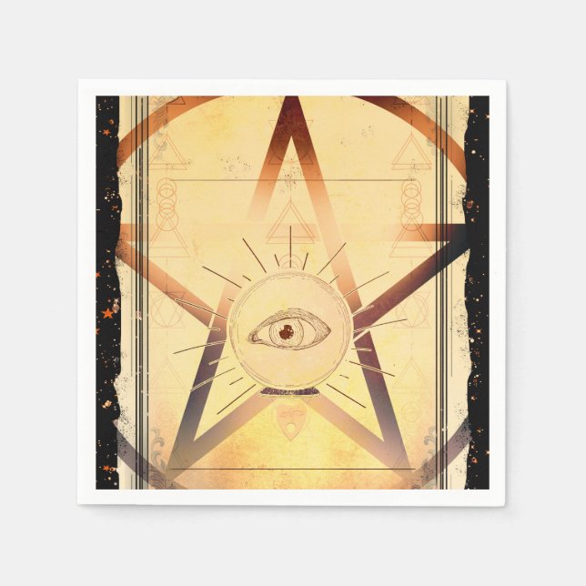 Magick Mystical Gathering Fortune Teller Öga Party Pappersservett (Framsidan)