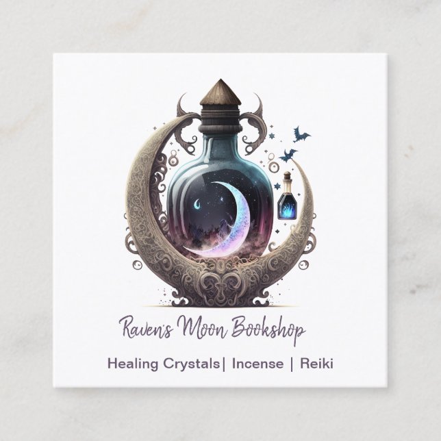 Magick Potion Flaska Fyrkantigt Visitkort (Framsida)
