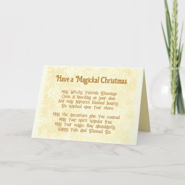 Magickal Jul-Helgdag-kort Helgkort (Framsida)
