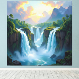 Magie des Wasserfalls Canvastryck