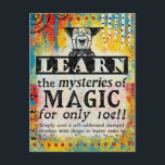 Magiens mysterier - Rollig gammal annons Vykort<br><div class="desc">Rolig omskapad gammal tidningsannons för att 'Lära sig magiens mysterier'</div>