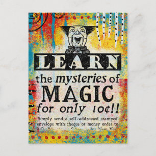 Magiens mysterier - Rollig gammal annons Vykort