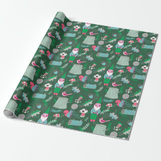Magikal Forest Gnome Wrapping Papper Presentpapper