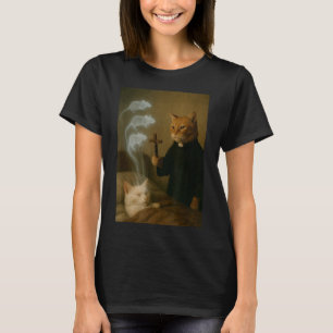 Magiker Katt Meme Katt Exorcism Mus Rolig Fantasy T Shirt