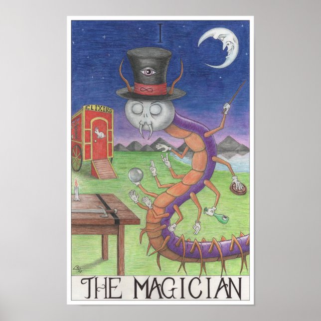 Magikern tarotkort poster (Framsidan)