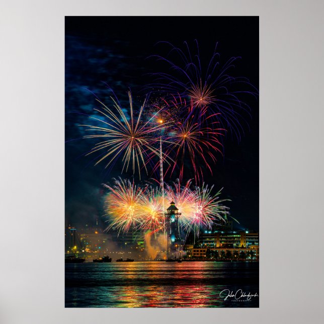 Magin i Natten — Erie's himmel i brand  Poster (Framsidan)