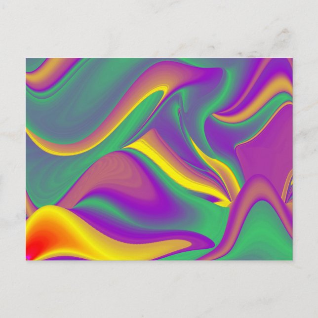 Magin med färger Abstrakt 3D Rainbowart Vykort (Framsida)