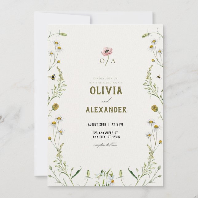 Magin of Long Investigations bröllop Inbjudningar (Framsida)