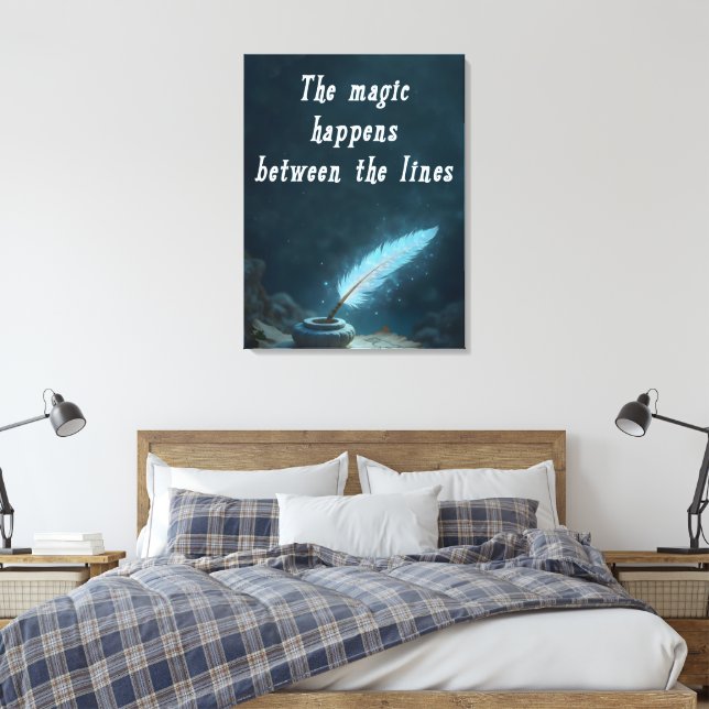 "Magin sker mellan raderna" Canvastryck (Insitu (sovrum))