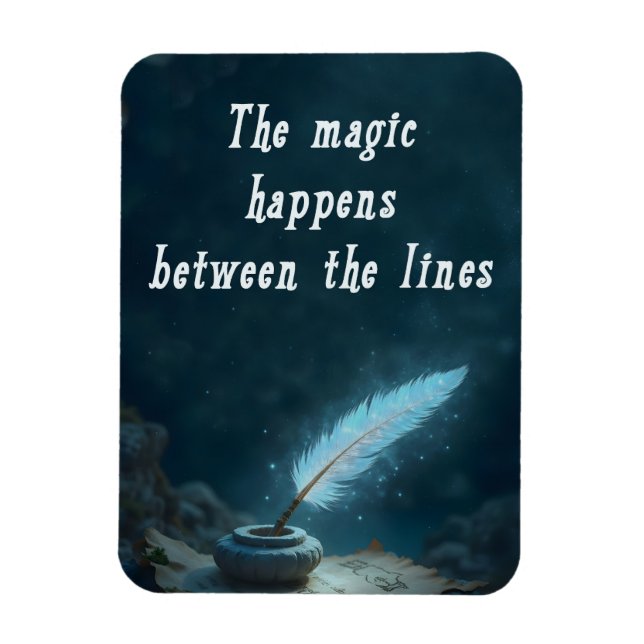 "Magin sker mellan raderna" Magnet (Vertikal)