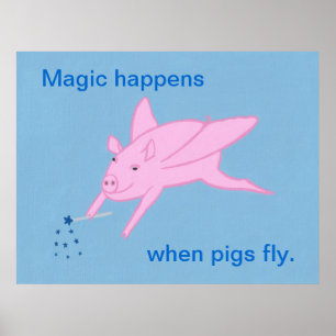Magin sker när grisar flyger, affischer. poster