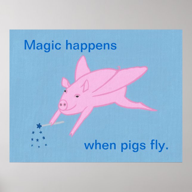 Magin sker när grisar flyger, affischer. poster (Framsidan)