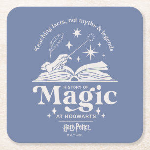 Magins historia på HOGWARTS™ Underlägg Papper Kvadrat