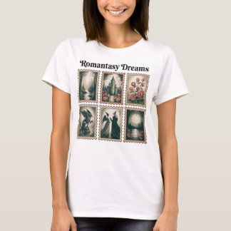 Magische Romantasy Briefmarken T Shirt
