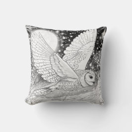 Magische Schnee-Eule im Flug unterm Sternenhimmel Kudde