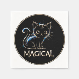 Magisches Kätzchen Pappersservett