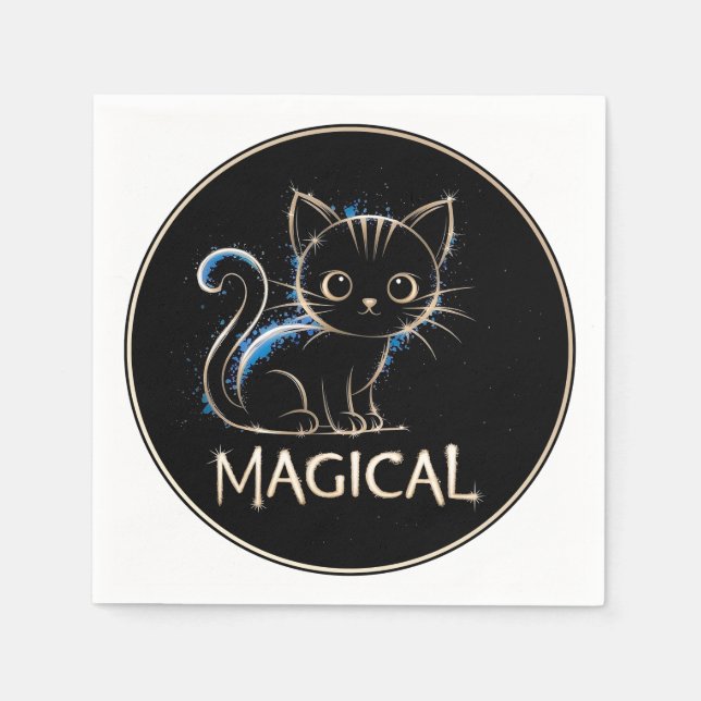 Magisches Kätzchen Pappersservett (Framsidan)
