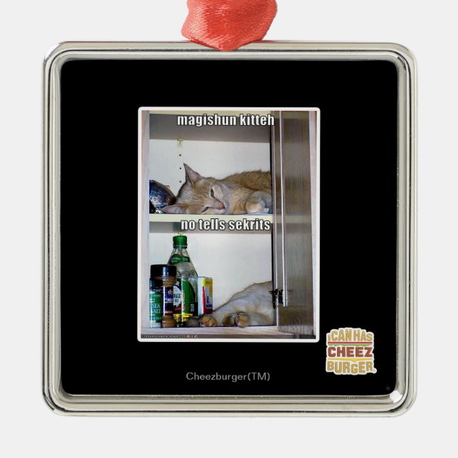 Magishun Kitteh Julgransprydnad Metall (Framsidan)