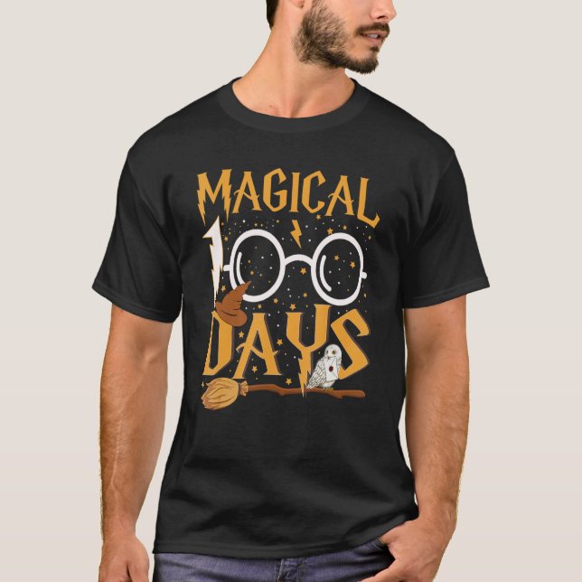 Magisk 100 dagar med skollärarinna 100 dagar t shirt (Framsida)