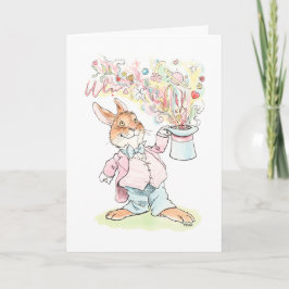 Magisk Alla hjärtans dag-kanin-kort Kort